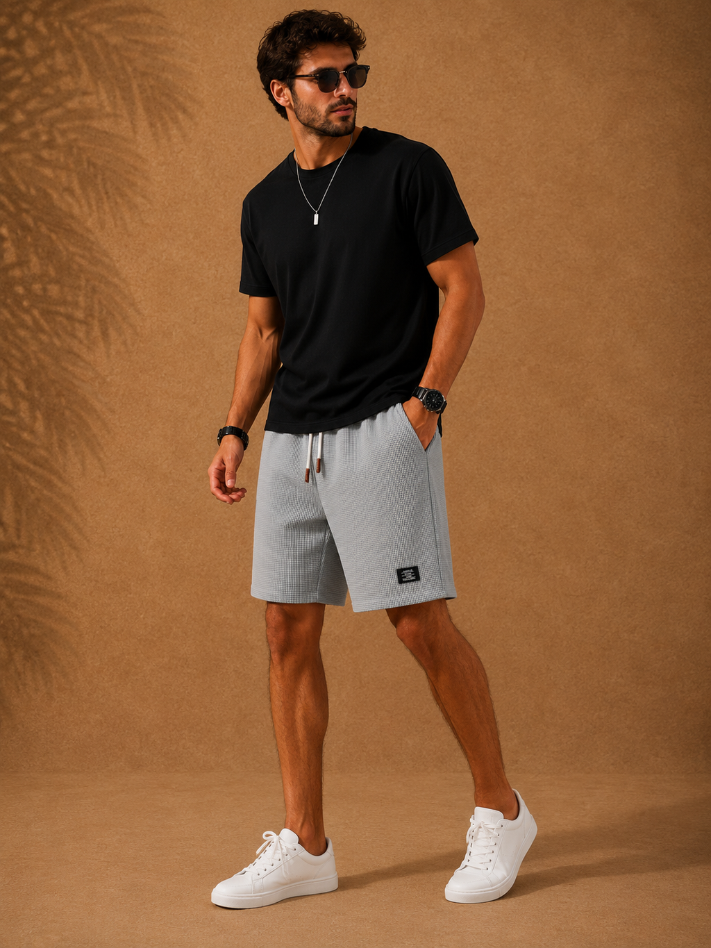 RODRI | BERMUDA CAPRI TEJIDO WAFFLE