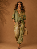 Maribel - Conjunto Elegante con Estampado Bohemio