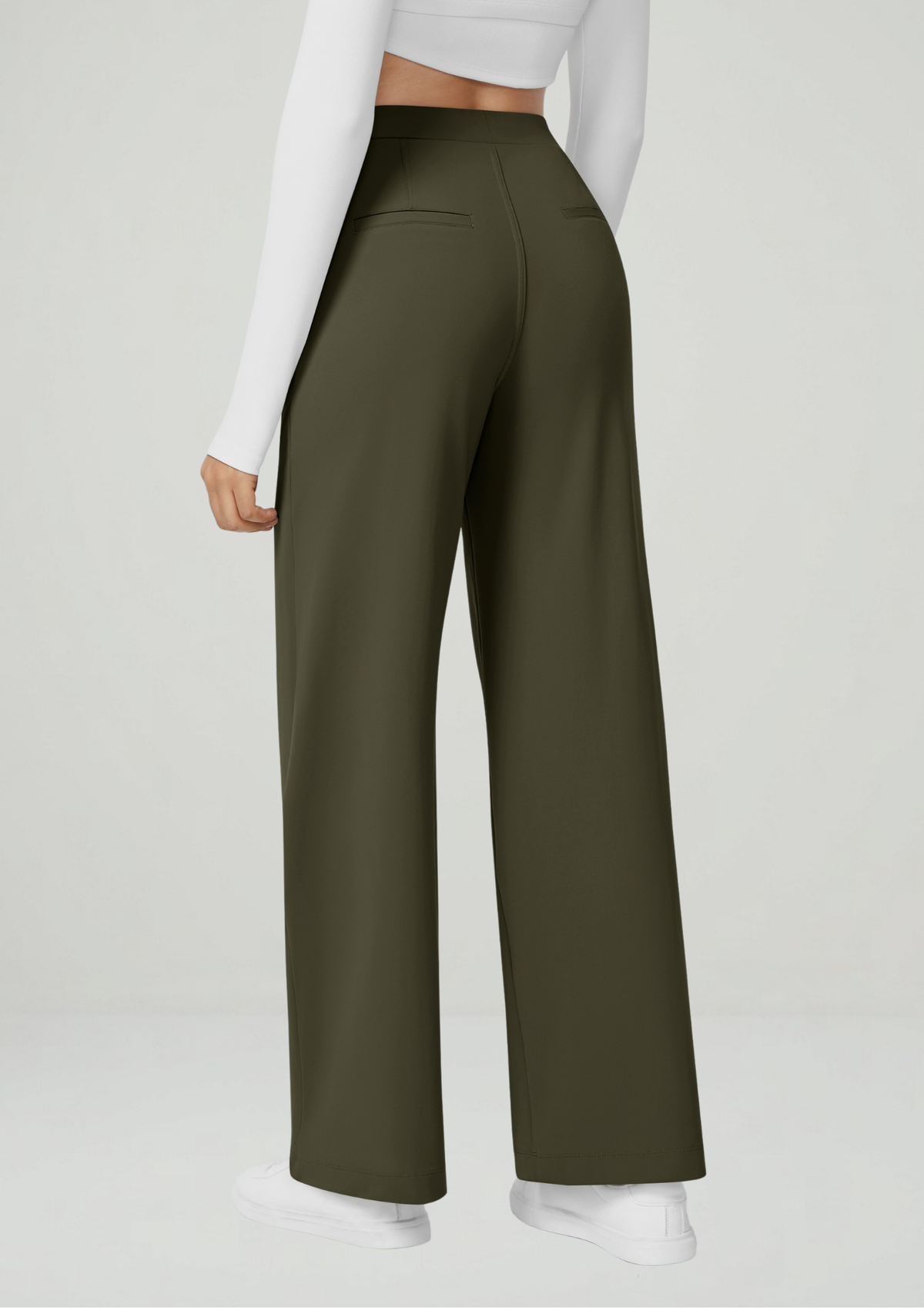 Pantalón Coral — Tiro alto, pierna recta y elástico