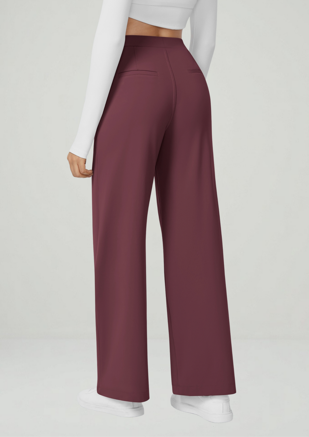 Pantalón Coral — Tiro alto, pierna recta y elástico