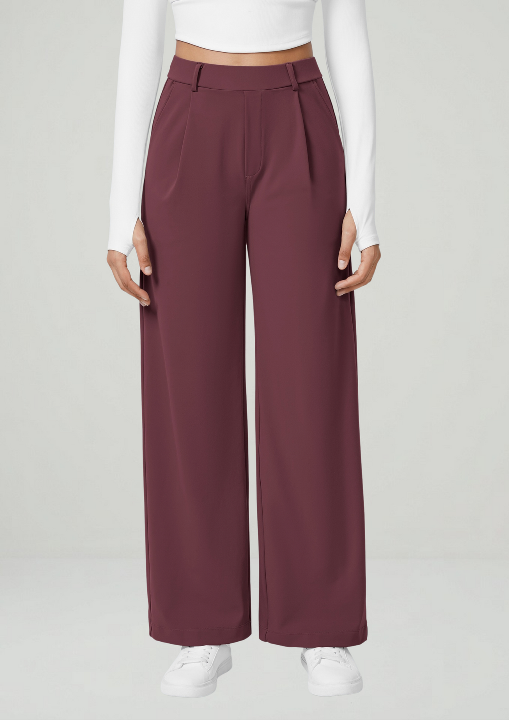 Pantalón Coral — Tiro alto, pierna recta y elástico