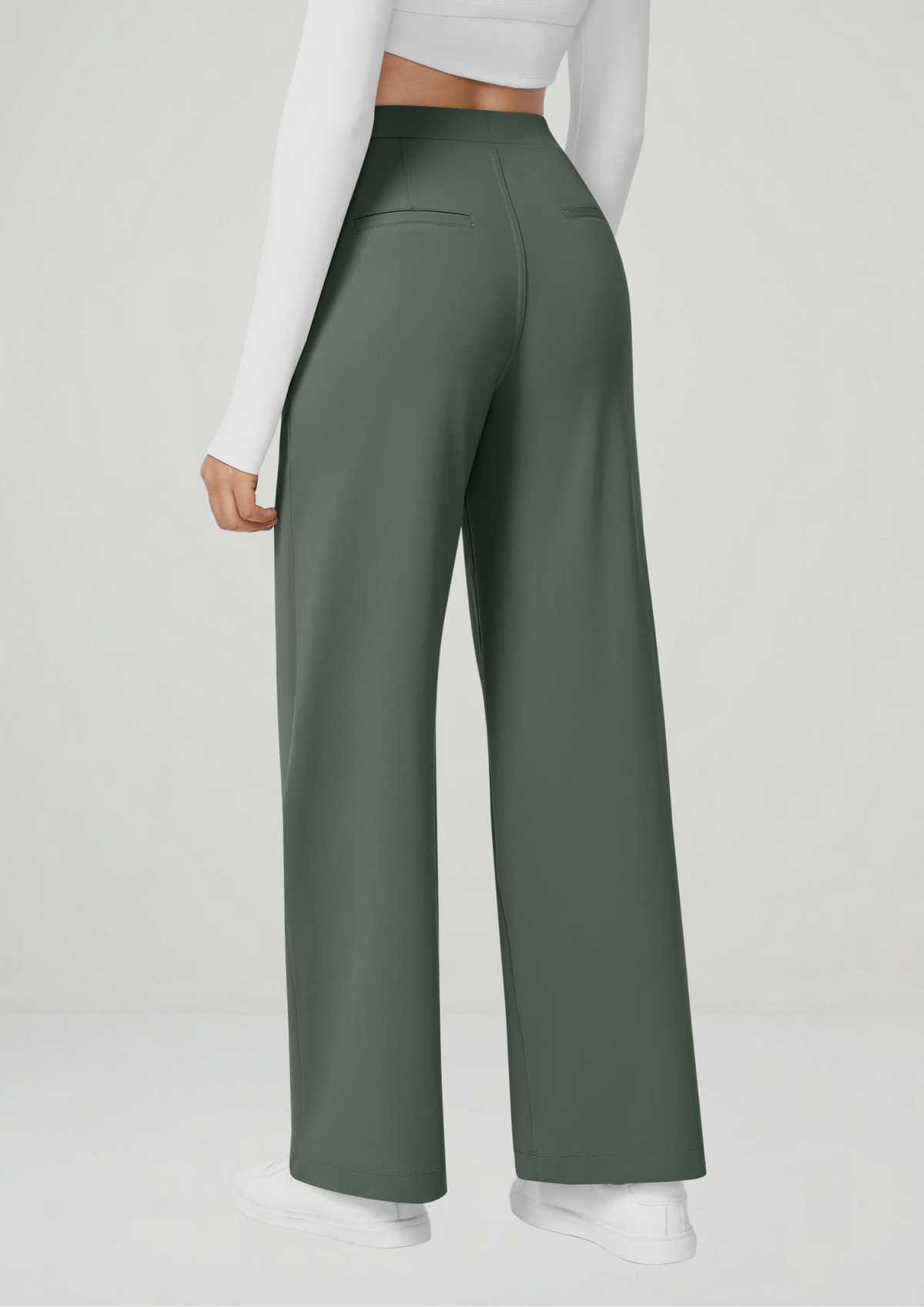 Pantalón Coral — Tiro alto, pierna recta y elástico