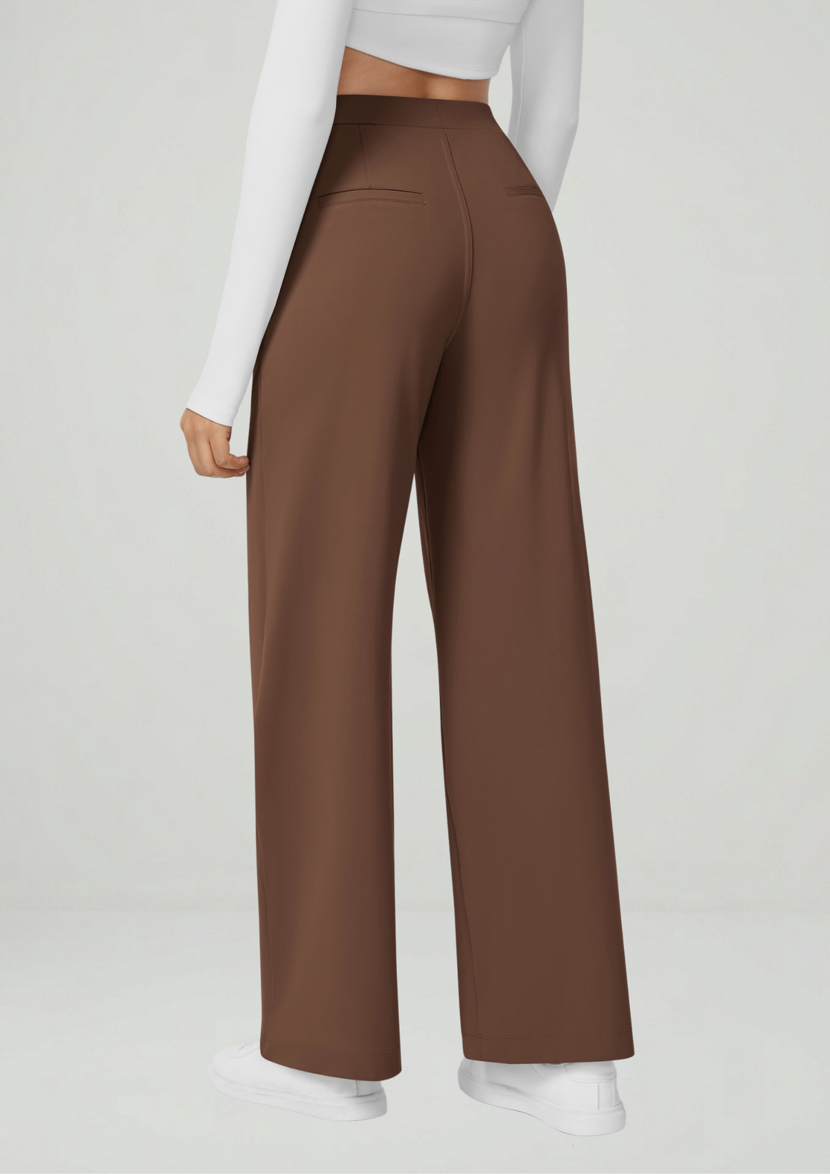 Pantalón Coral — Tiro alto, pierna recta y elástico