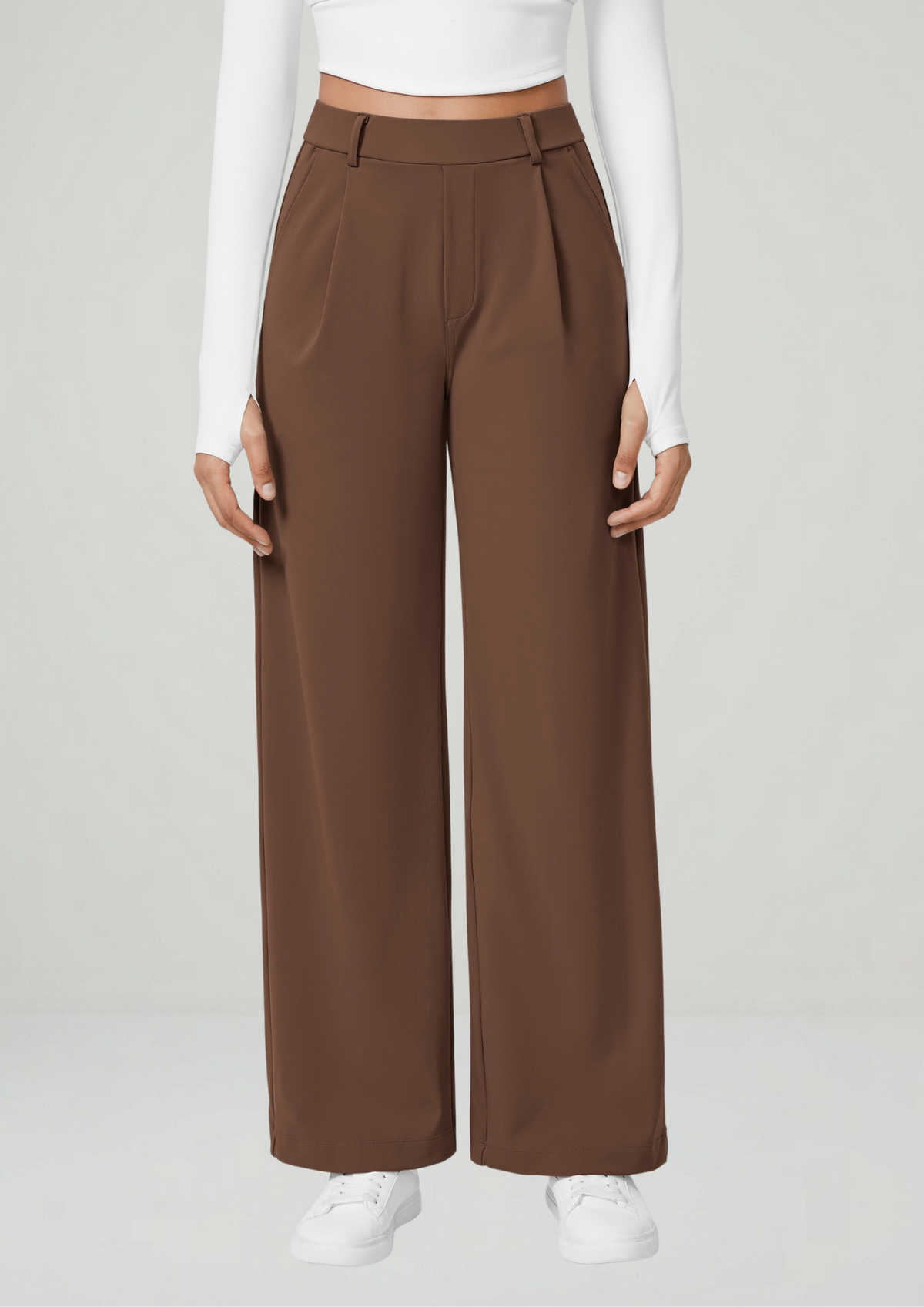 Pantalón Coral — Tiro alto, pierna recta y elástico