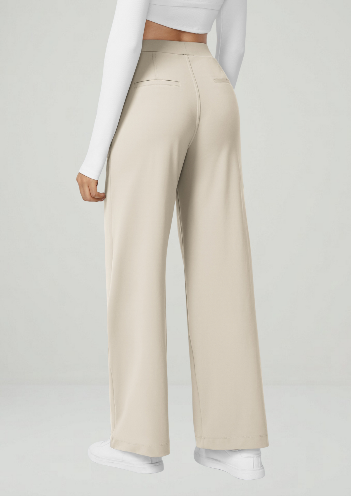 Pantalón Coral — Tiro alto, pierna recta y elástico