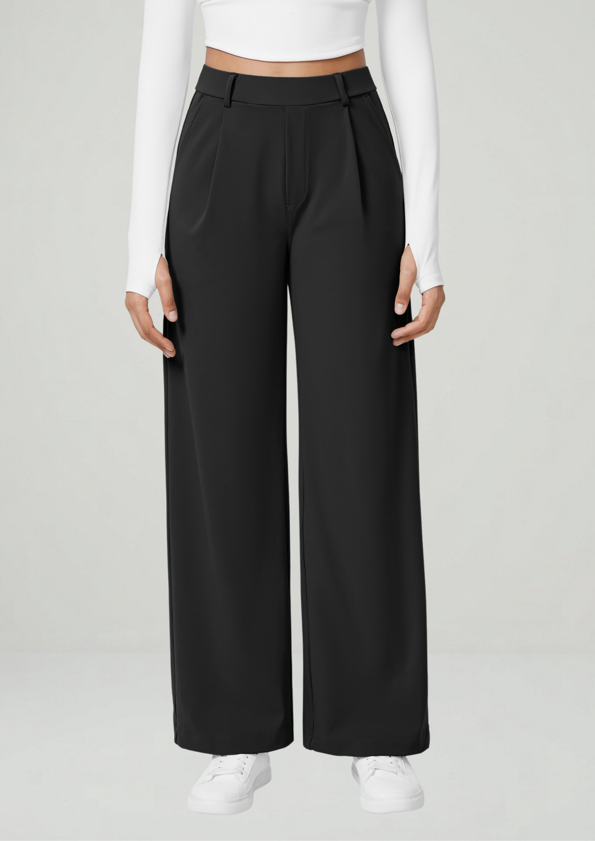 Pantalón Coral — Tiro alto, pierna recta y elástico