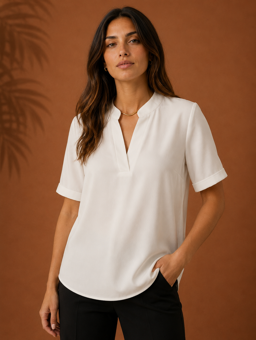 Raquel - Blusa Elegante con Cuello en V