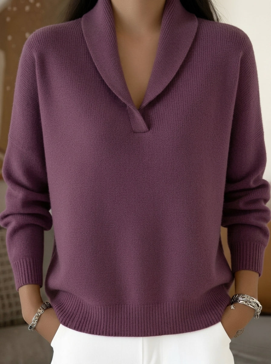 Antonia - Jersey con Cuello de Pico