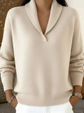 Antonia - Jersey con Cuello de Pico