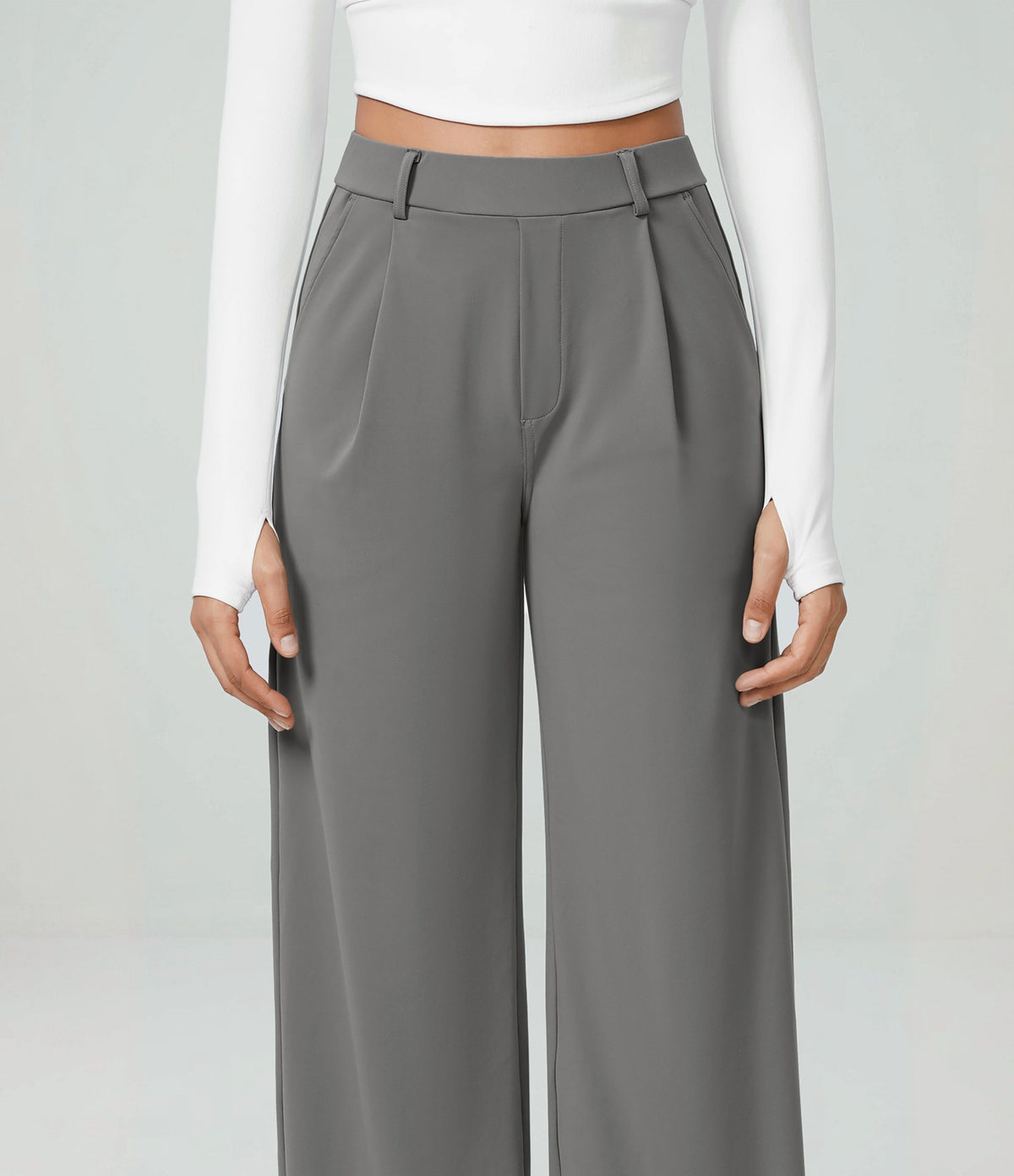 Pantalón Coral — Tiro alto, pierna recta y elástico