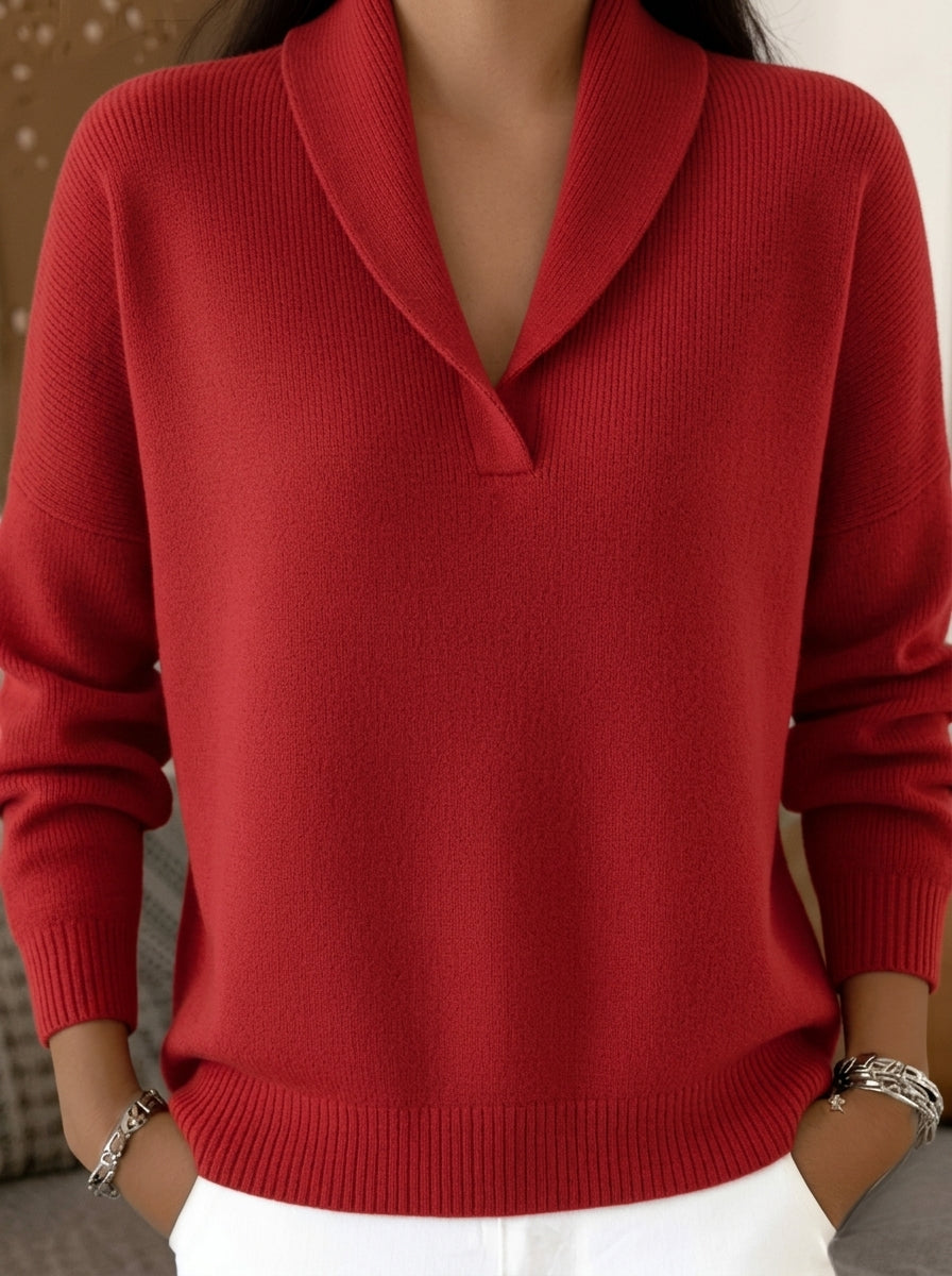Antonia - Jersey con Cuello de Pico