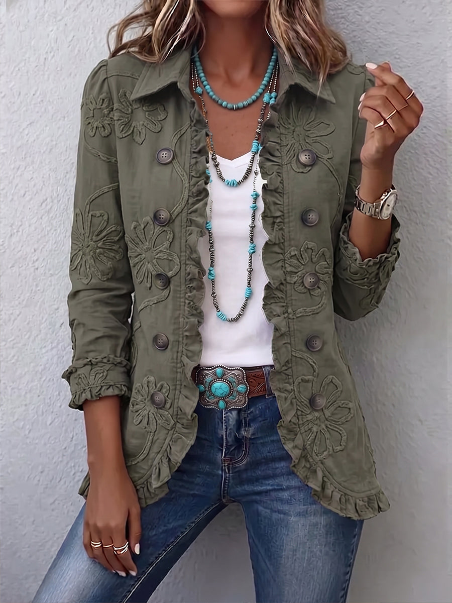 Dolores - Chaqueta Bordada con Volantes